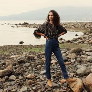 DOEN Lena Black Straight Leg Jeans NWT